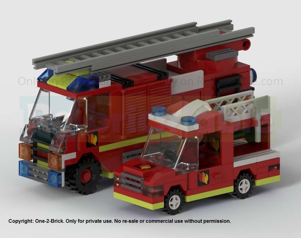 LEGO MOC-242284 Modified Fire Vehicles – Set 6382 by ONE-2-BRICK ...