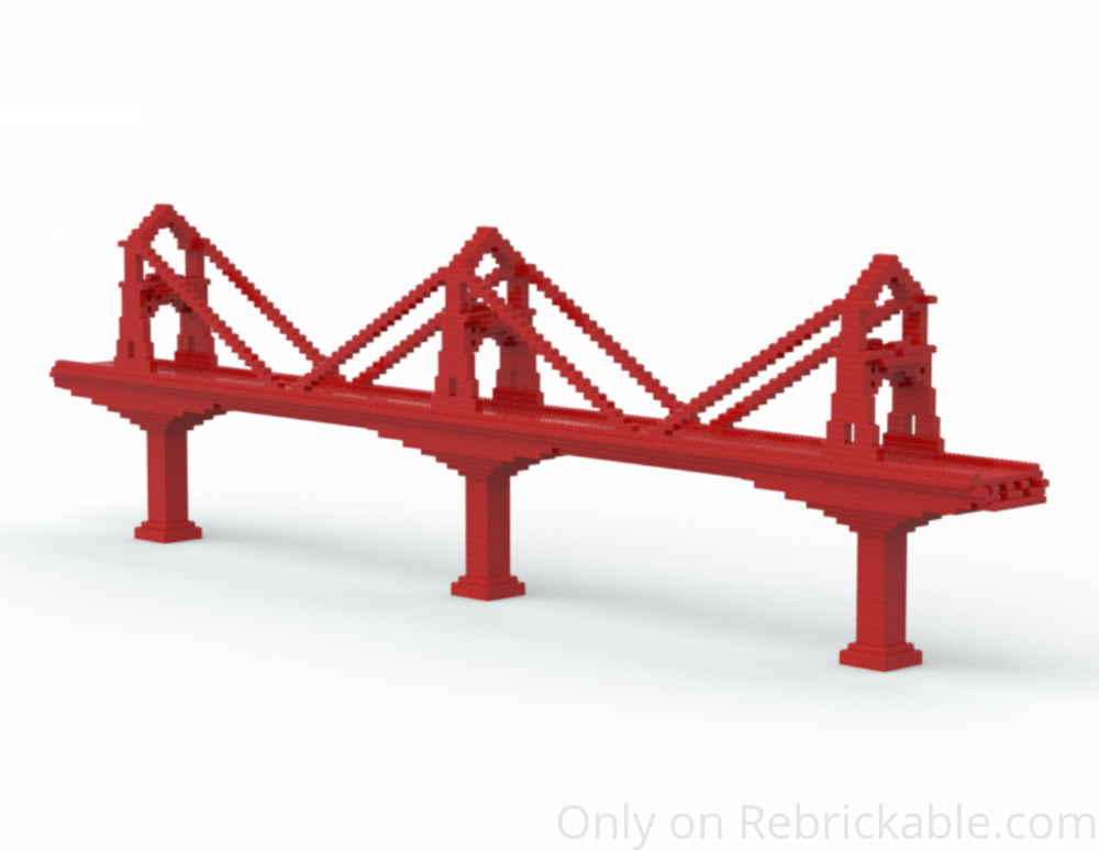 LEGO MOC 2x4 Brick Suspension Bridge by Woeff Bricks | Rebrickable ...