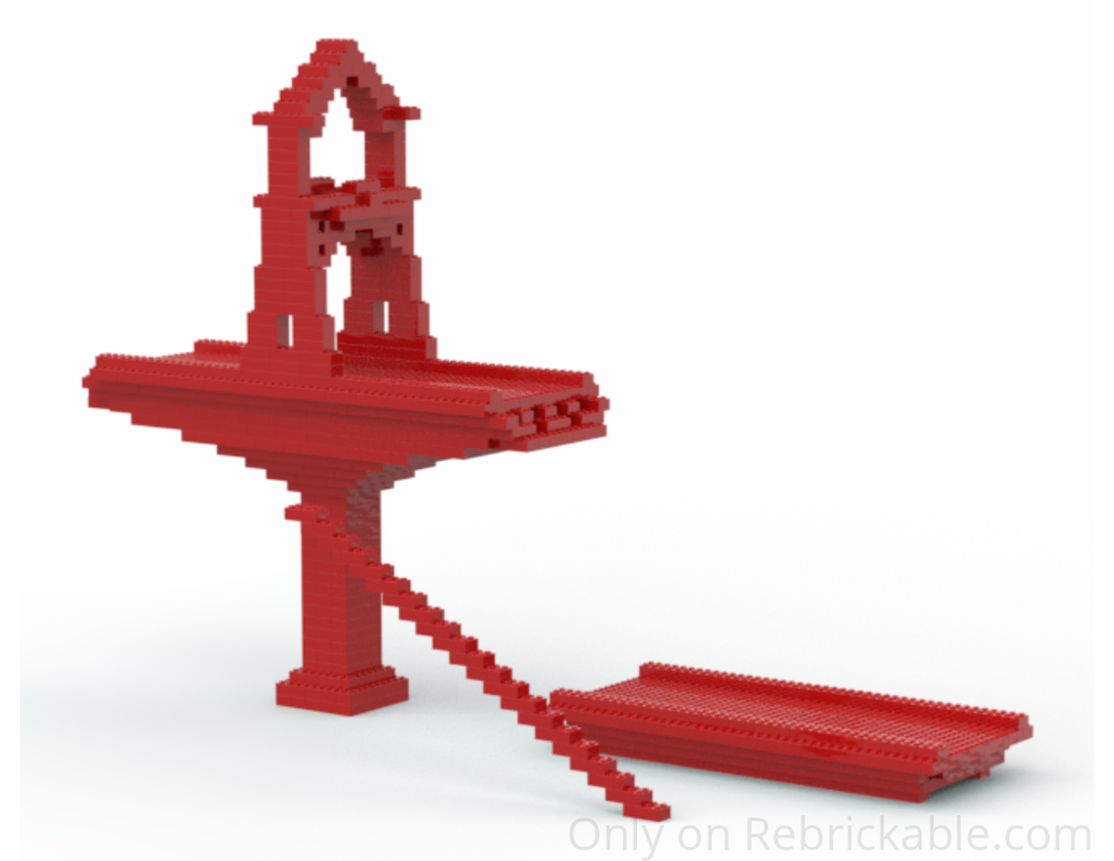 LEGO MOC 2x4 Brick Suspension Bridge by Woeff Bricks | Rebrickable ...