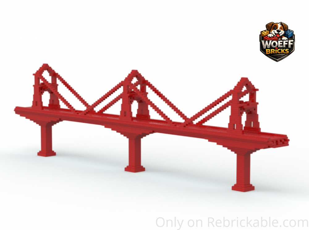 LEGO MOC-242447 2x4 Brick Suspension Bridge by Woeff Bricks ...