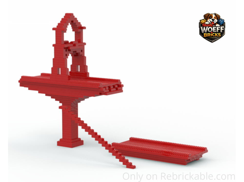 LEGO MOC-242447 2x4 Brick Suspension Bridge by Woeff Bricks ...