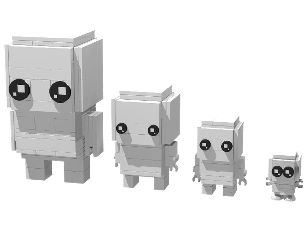 LEGO MOC 4 Different Brickheadz Templates by King_Slime_The_3rd ...