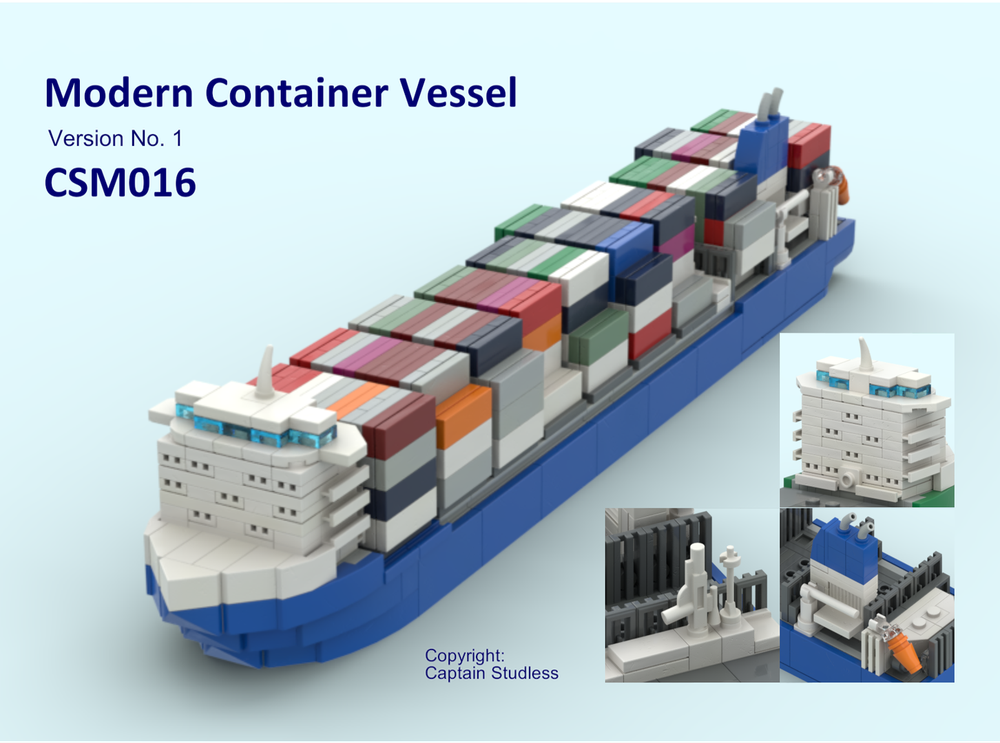 LEGO MOC-242957 Modern Container Vessel - CSM016 by Captain.Studless ...