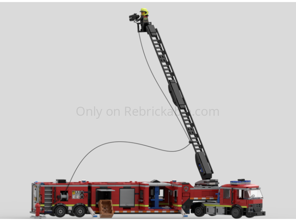 LEGO MOC-243242 Fire Rescue: Tiller Truck by BrickProStudios Films ...