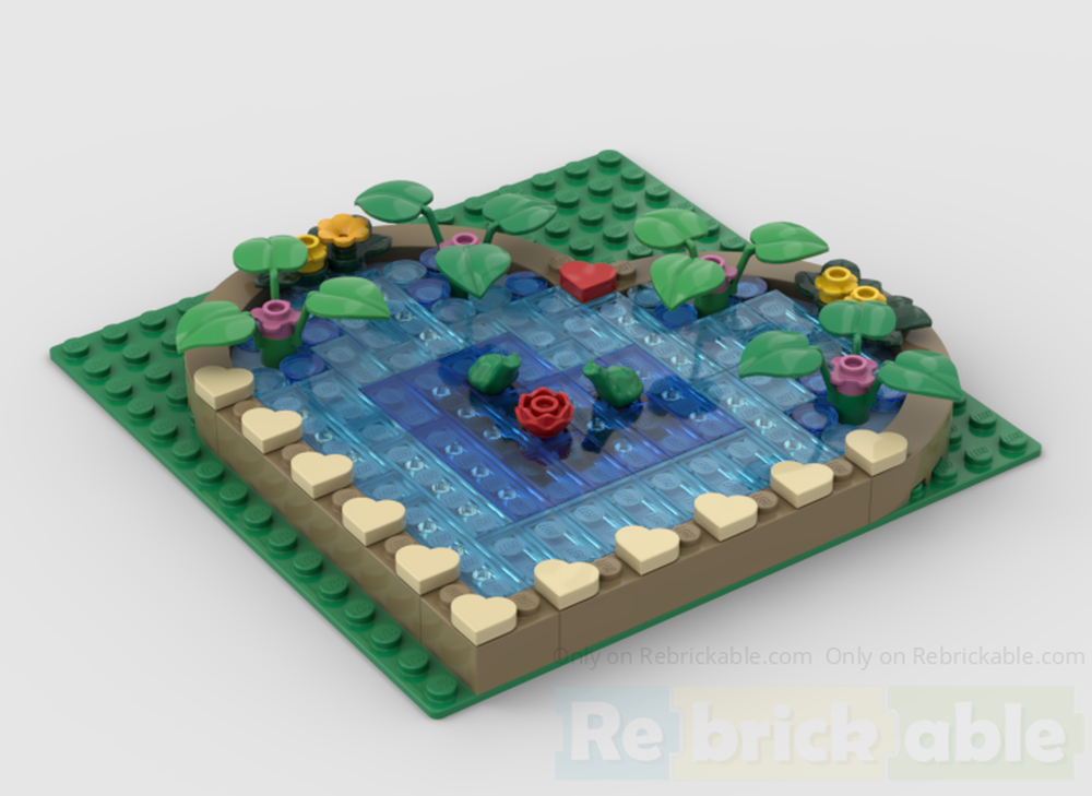 LEGO MOC-243359 Lovers Pond - Heart Pond by Blakebrick329 | Rebrickable ...