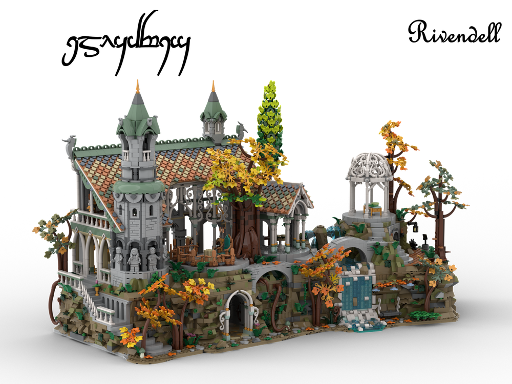 LEGO MOC-243614 10316 Base for Rivendell with an Ancestral Hall by