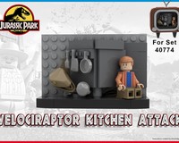 Jurassic Park - Velociraptor Kitchen Attack TV Scene