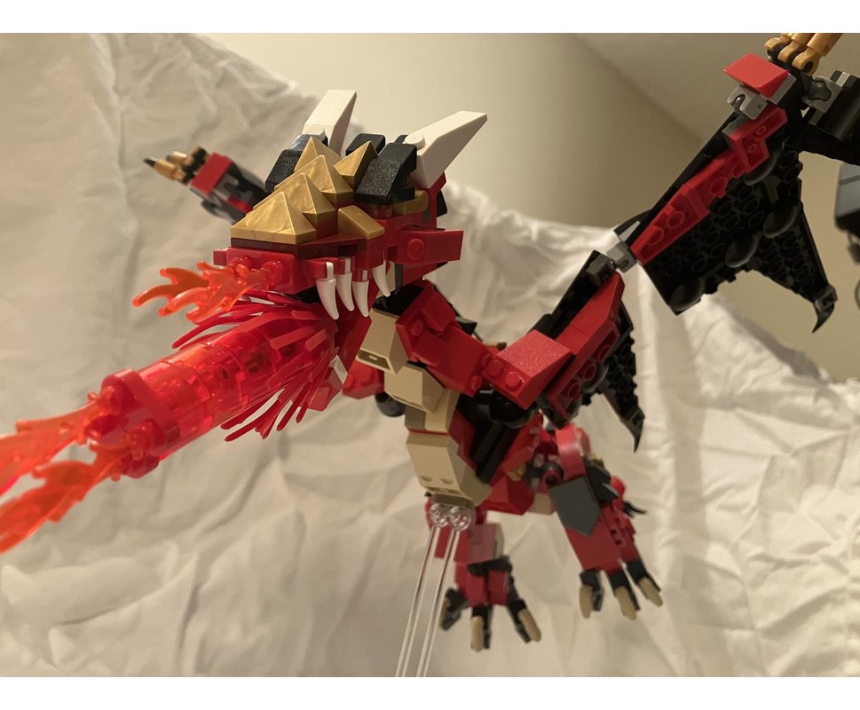 LEGO MOC-243811 Red Dragon by b00k_w0rm | Rebrickable - Build with LEGO