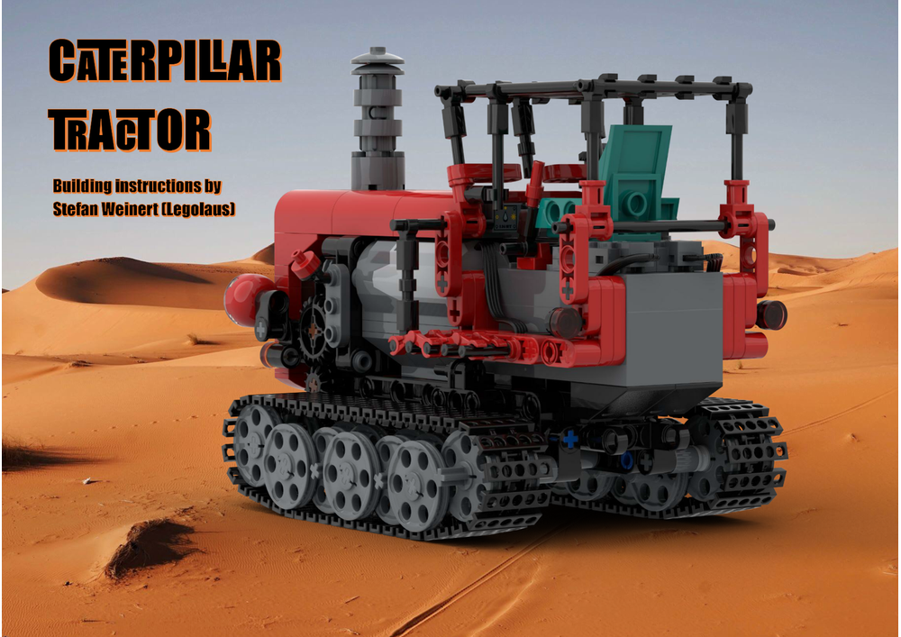 LEGO MOC Caterpillar Tractor (red Version) by legolaus | Rebrickable ...