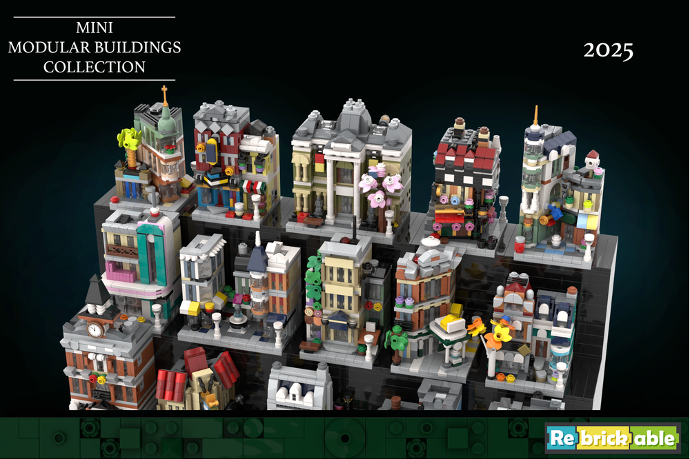 LEGO MOC-244173 Mini Modular Buildings - The Full Set of 21 - for 2025 ...