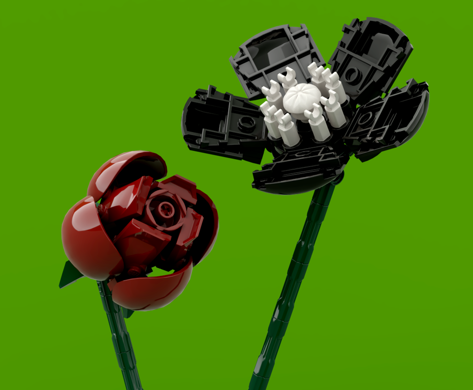 LEGO MOC Black Poppy & Burgundy Rose by Danielbrickson | Rebrickable ...