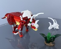 31379 Triceratops sp. (solid, minifig scale)
