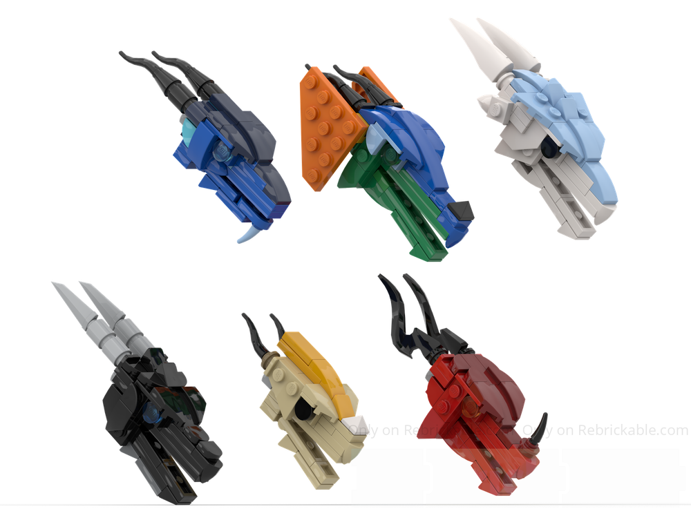 LEGO MOC-244921 Pyrrhian Head Collection (Wings of Fire) by Woffle