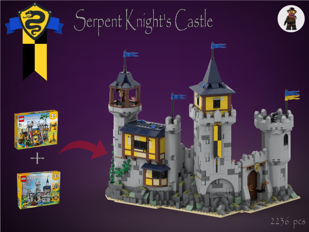 LEGO MOC-245559 Serpent Knight's Castle (31120 + 31168) by
