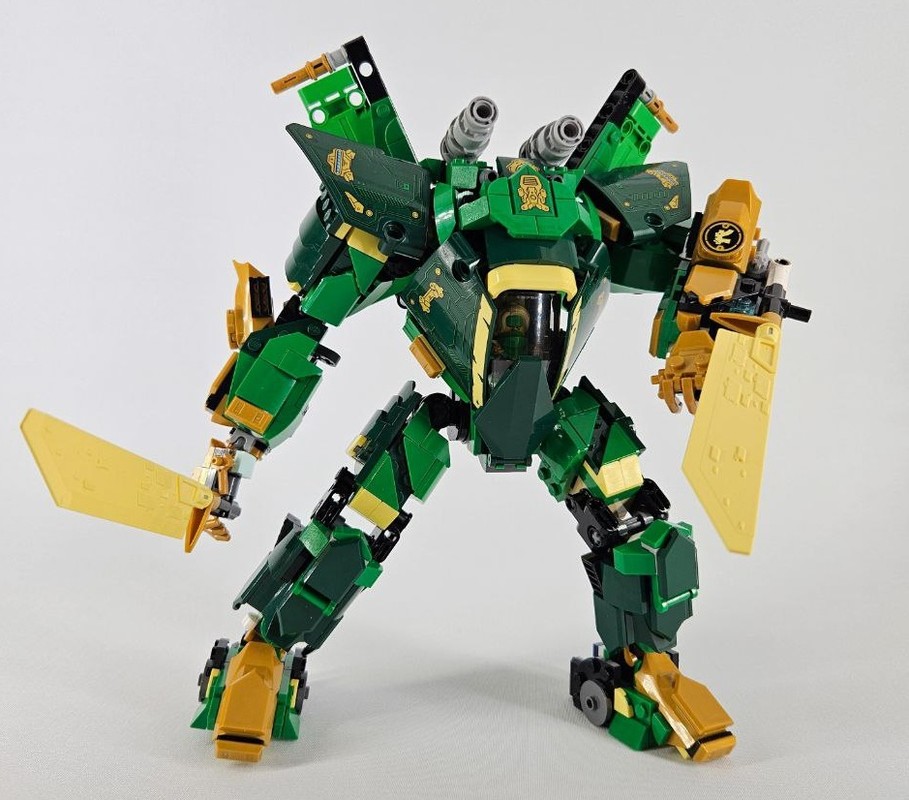 LEGO MOC-245584 Lloyd's EF-1 Mech & Dragonian Flyer (Ninjago 71845
