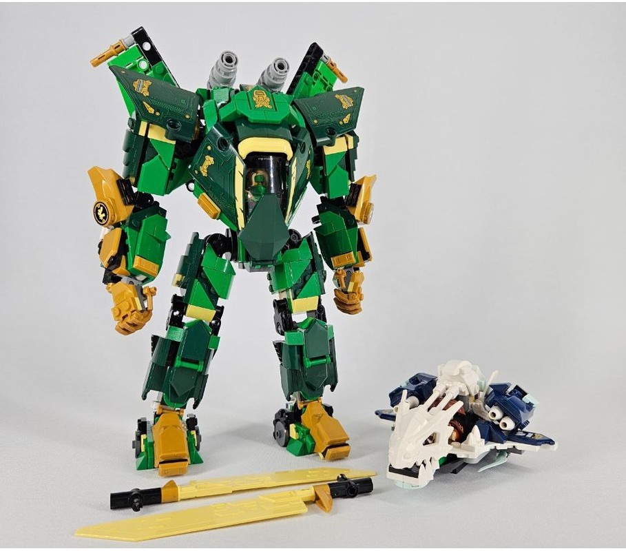 LEGO MOC-245584 Lloyd's EF-1 Mech & Dragonian Flyer (Ninjago 71845