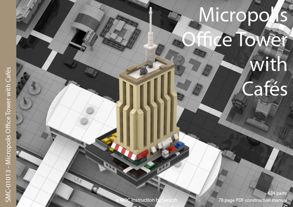 LEGO MOC Micropolis Office Tower with Cafés by Seraph | Rebrickable ...