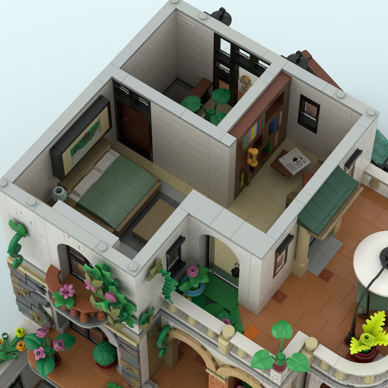 LEGO MOC-245814 Riviera Courtyard Manor by HanoiBrick | Rebrickable ...