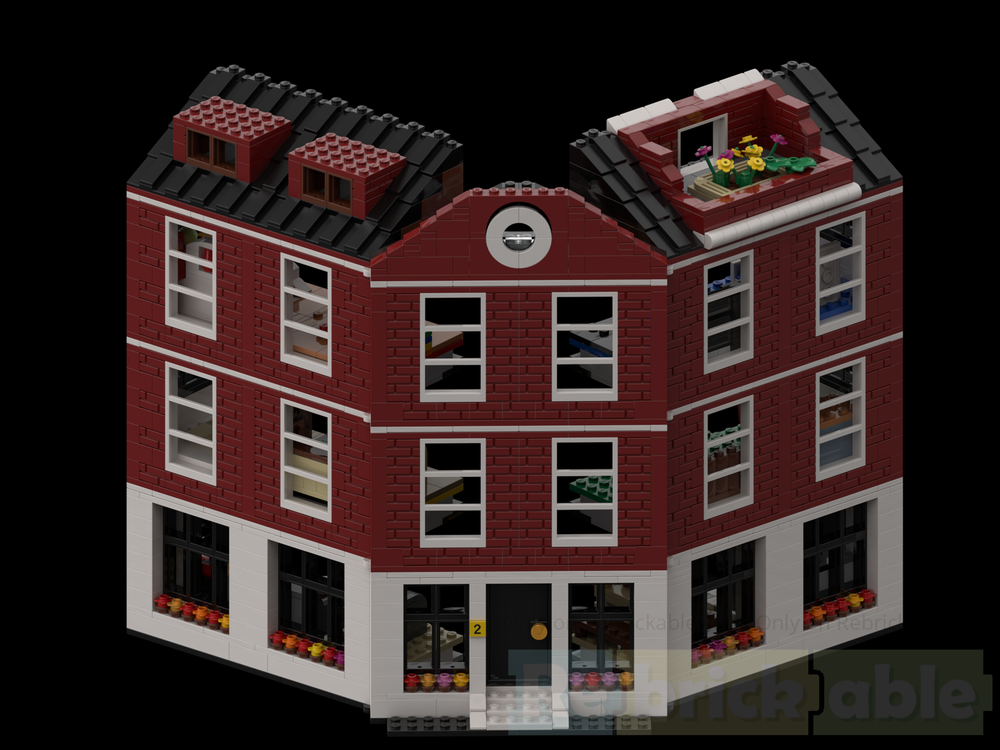 LEGO MOC-245963 Modular 4-Story House by Hallony Bricks | Rebrickable ...
