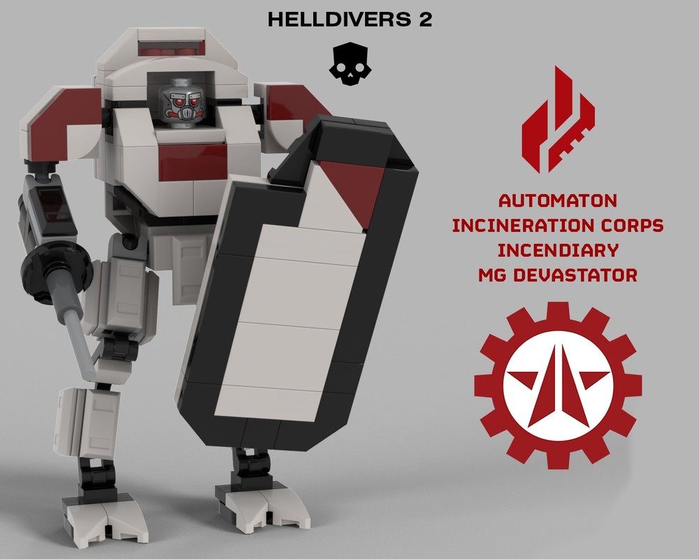 LEGO MOC-246054 Helldivers 2 Automaton Incineration Corps Incendiary MG ...