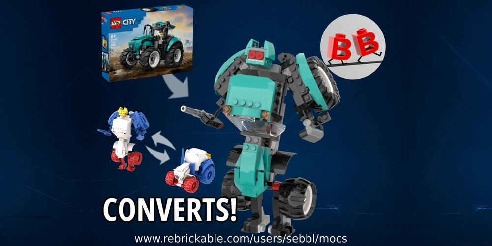 うな様オーダーページ LEGO MOC-246549 60498: Transforming Tractor / Old Mech 