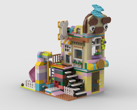 Colorfull pet accessories shop and playground