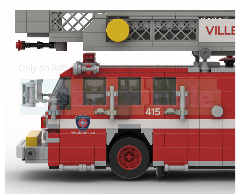 LEGO MOC-247116 1993 E-One Hurricane Ladder Truck Montreal Fire Service ...