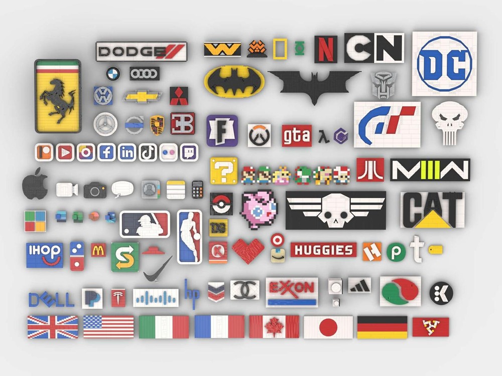 LEGO MOC-247121 Literally 100 Logos by IBrickedItUp | Rebrickable ...
