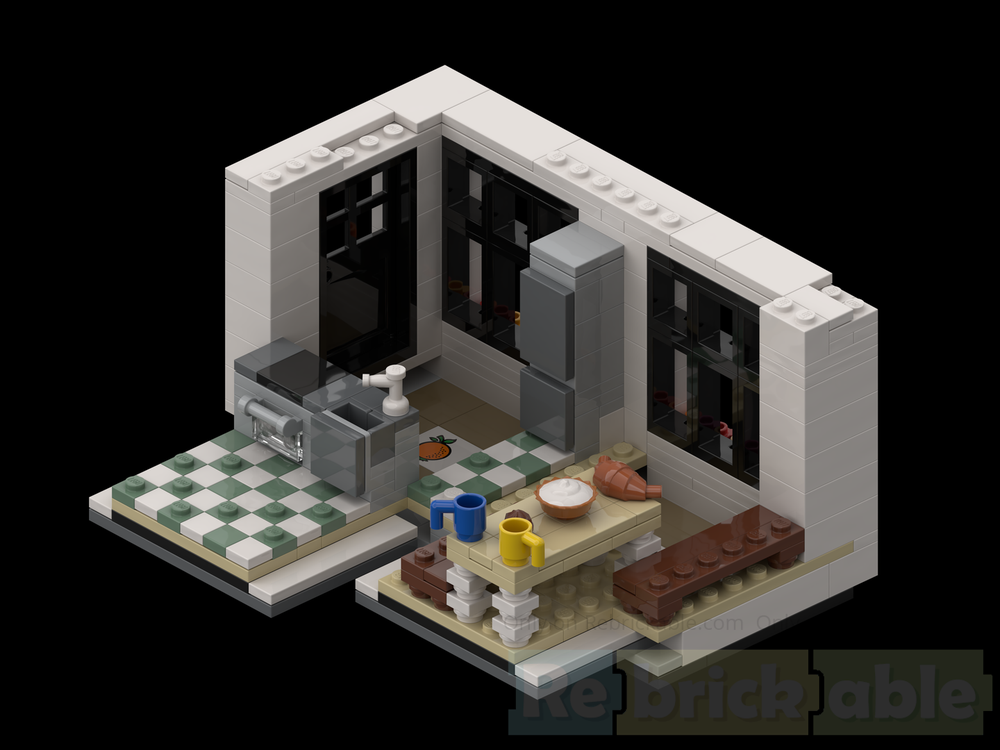 LEGO MOC-247696 Kitchen and Dining Room by Hallony Bricks | Rebrickable ...