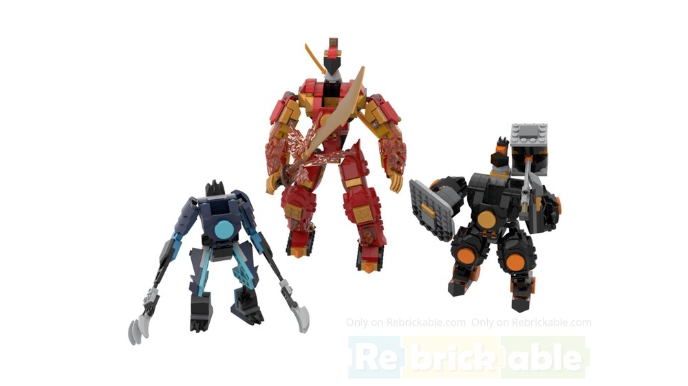 LEGO MOC-248328 Lava mech, dwarf mech and wolf mech by Somehow Bricks ...