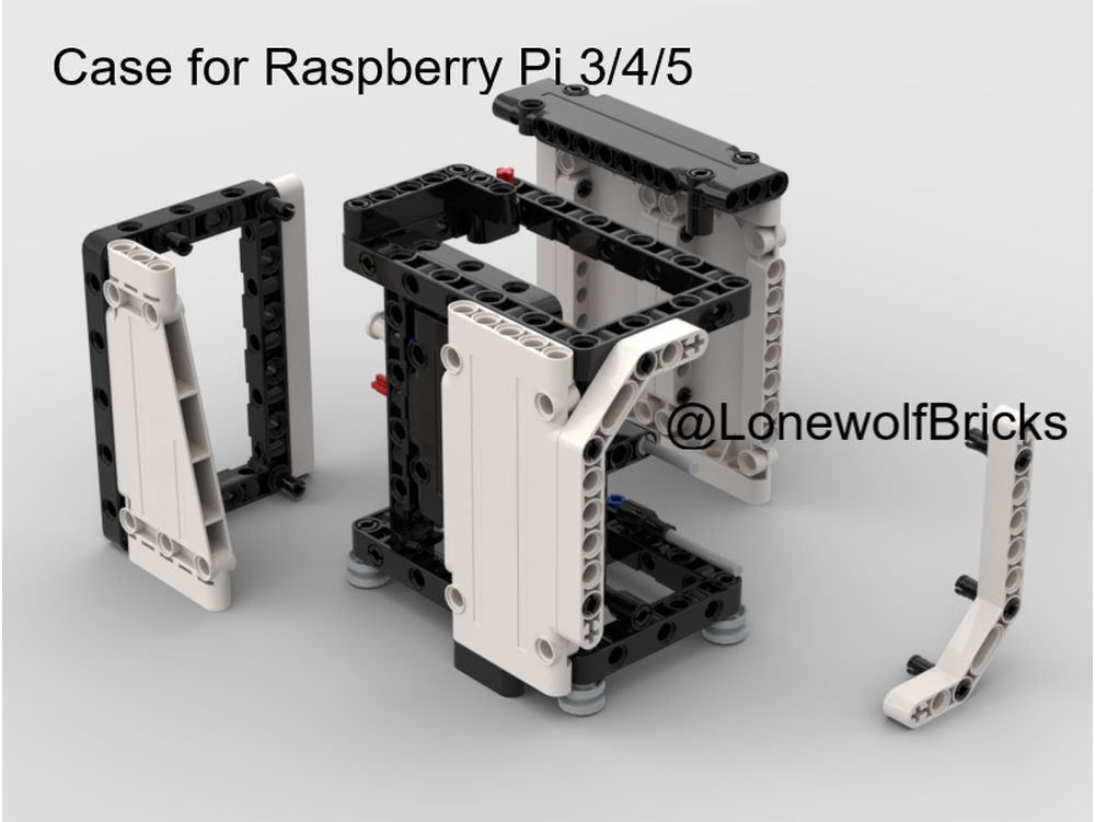 LEGO MOC Raspberry Pi case for Pi 3B/4*/5 by LonewolfBricks ...