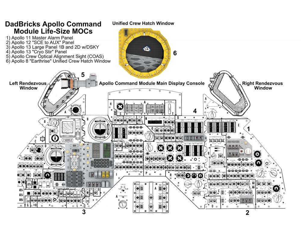 LEGO MOC-249216 Apollo 8 "Earthrise": Command Module Hatch Window- 1:1 ...