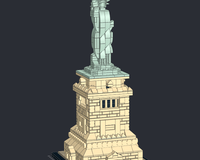 Nano Statue Of Liberty With Pedestal