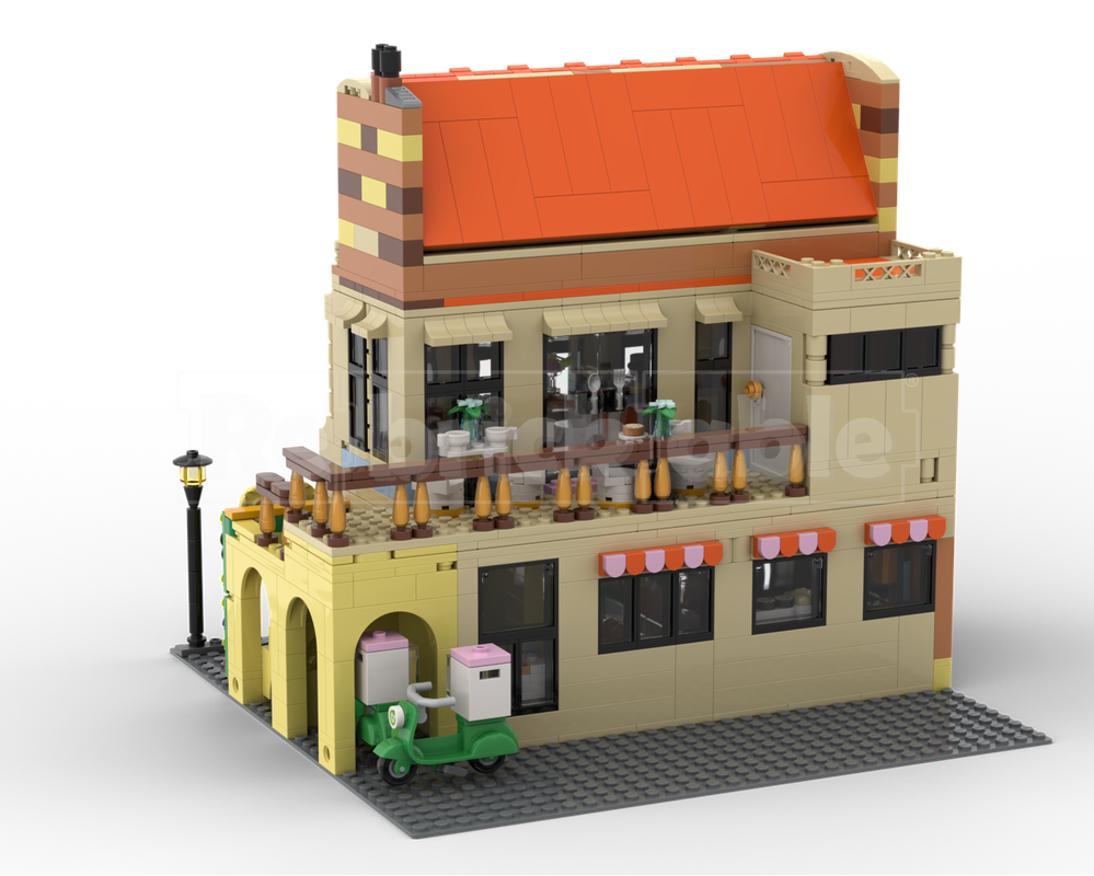 LEGO MOC Modular grocery store and restaurant by brickholmbuilds ...