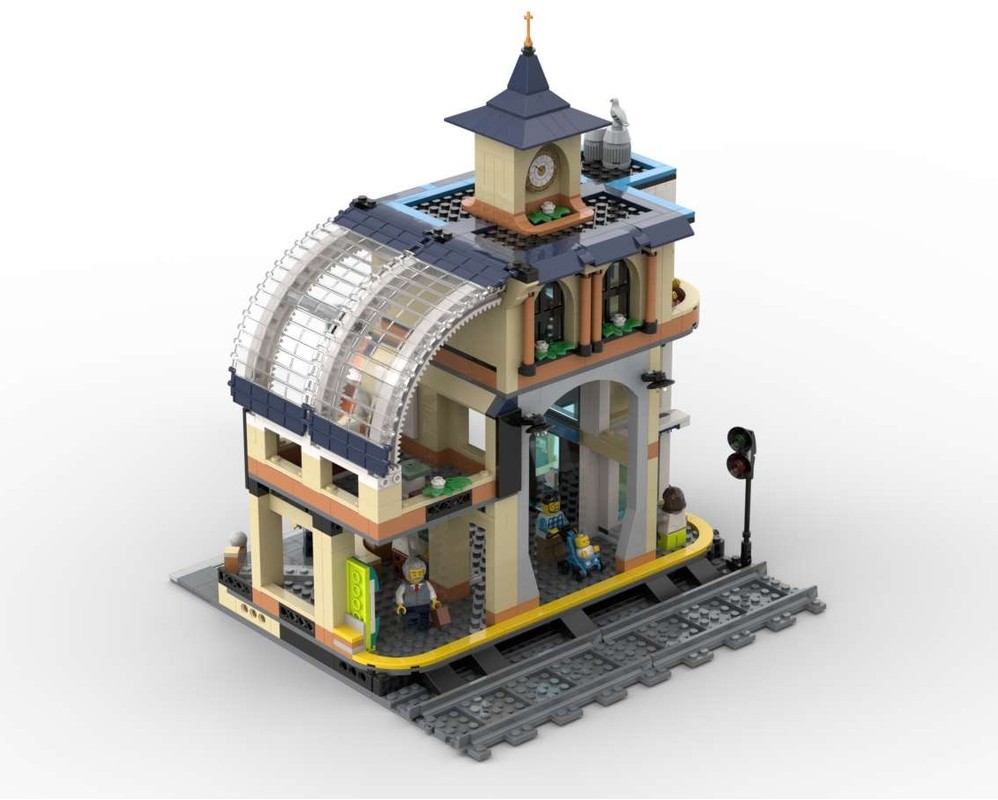 LEGO MOC-249439 Central Train Station Modular Build by ...