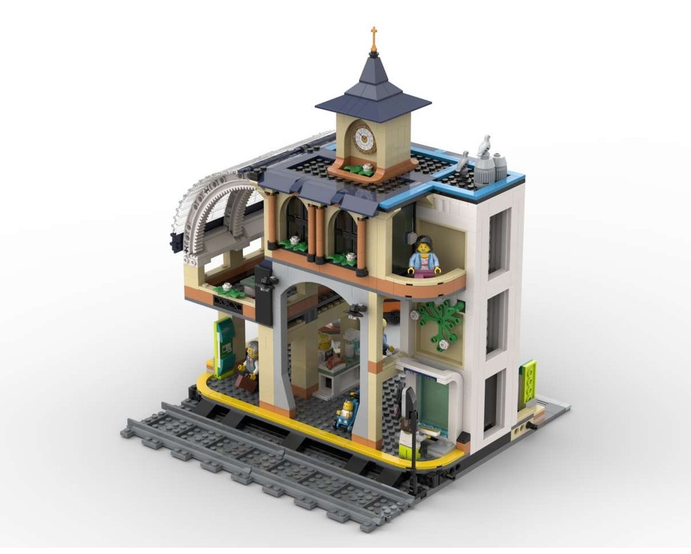 LEGO MOC-249439 Central Train Station Modular Build by ...