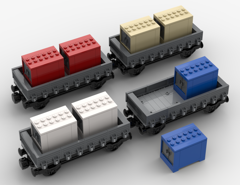 LEGO MOC-249498 Container Train Wagons by Thomas333 | Rebrickable ...