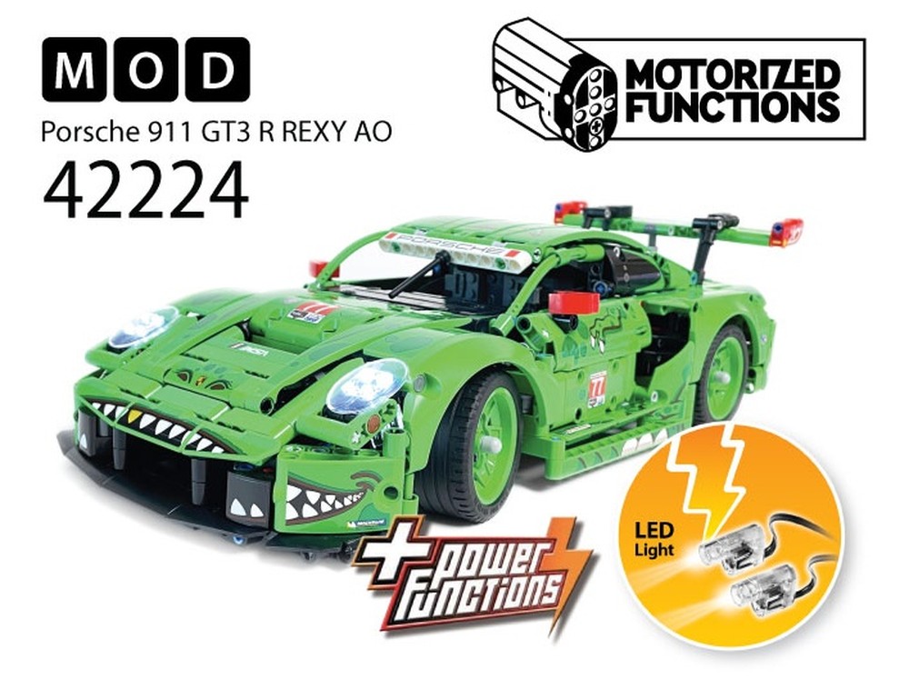 LEGO MOC-249595 42224 Porsche 911 GT3 R REXY AO Racing Car RC MOD
