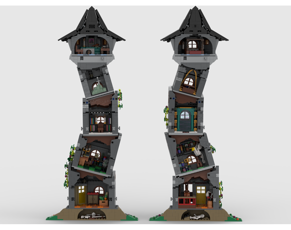 LEGO MOC-249766 The Crooked Wizard's Tower (Split Design) by The_Brick ...