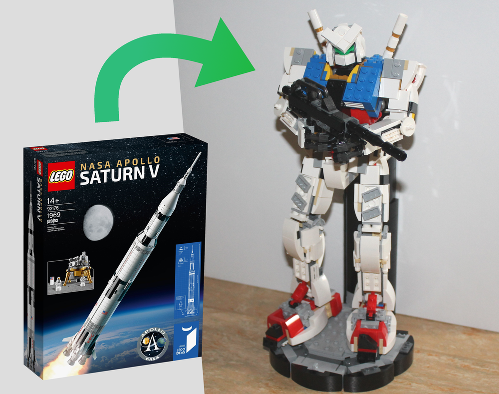 LEGO MOC Saturn V Gundam | 92176/21309 alt-build by (void*)main