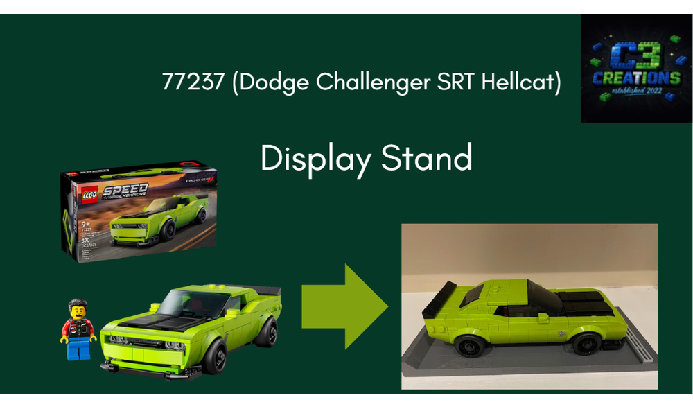 LEGO MOC-249912 Display Stand for 77237 Dodge Challenger SRT Hellcat by ...