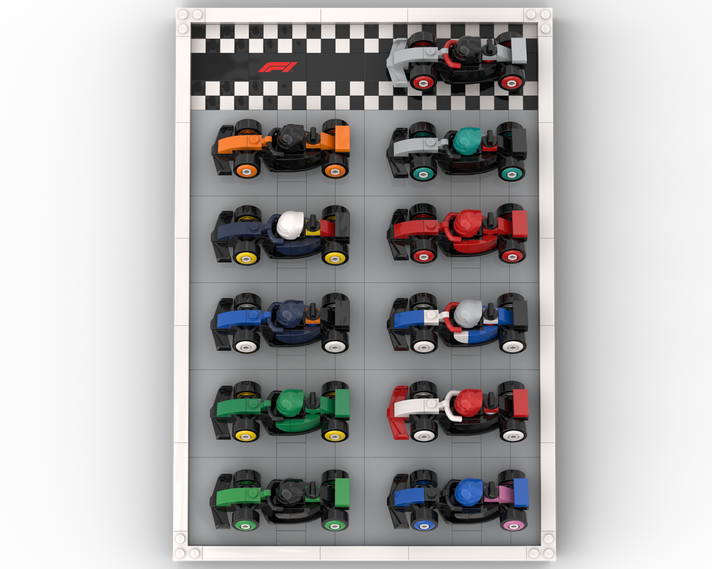 LEGO MOC-249971 F1® Collectible Race Cars Display Frame by mesjaam ...