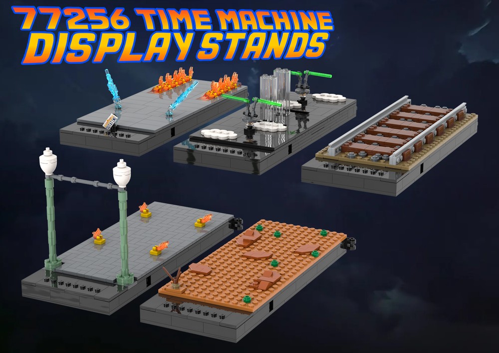 LEGO MOC-250098 77256 Time Machine Display Stands by Pfundjj