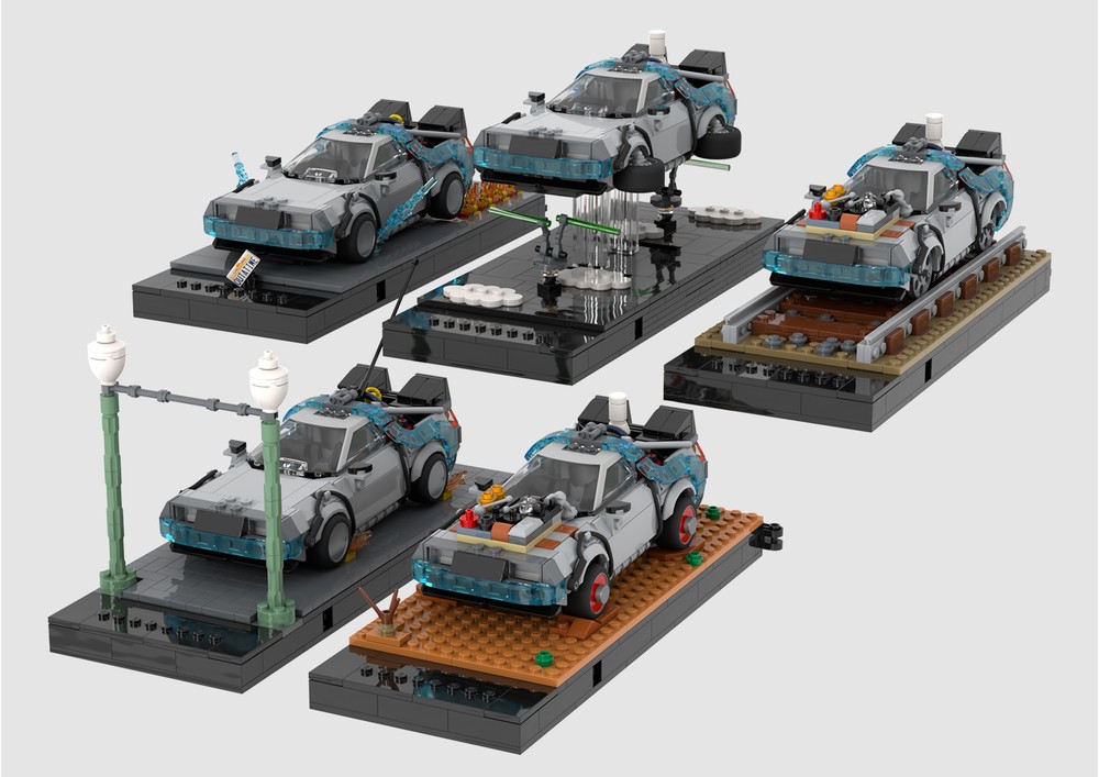 LEGO MOC-250098 77256 Time Machine Display Stands by Pfundjj