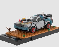 LEGO MOC-250098 77256 Time Machine Display Stands by Pfundjj
