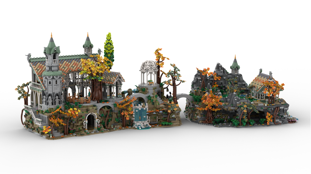 LEGO MOC-250150 Base for MOC-246829 Rivendell Mountain pasture with ...