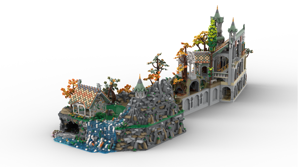 LEGO MOC-250150 Base for MOC-246829 Rivendell Mountain pasture with ...