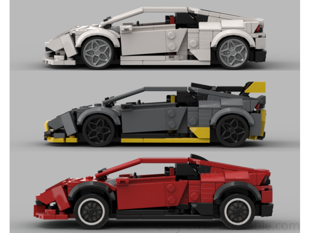 LEGO MOC-250167 Lamborghini Huracan 5in1- LP610-4, Performante, EVO ...