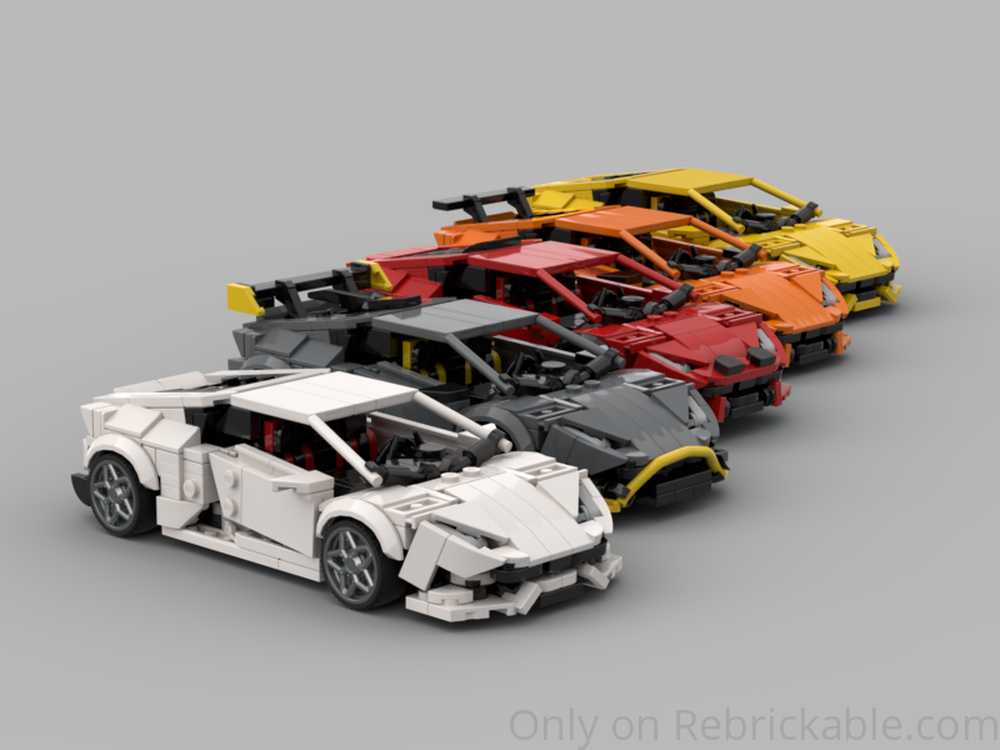 LEGO MOC-250167 Lamborghini Huracan 5in1- LP610-4, Performante, EVO ...