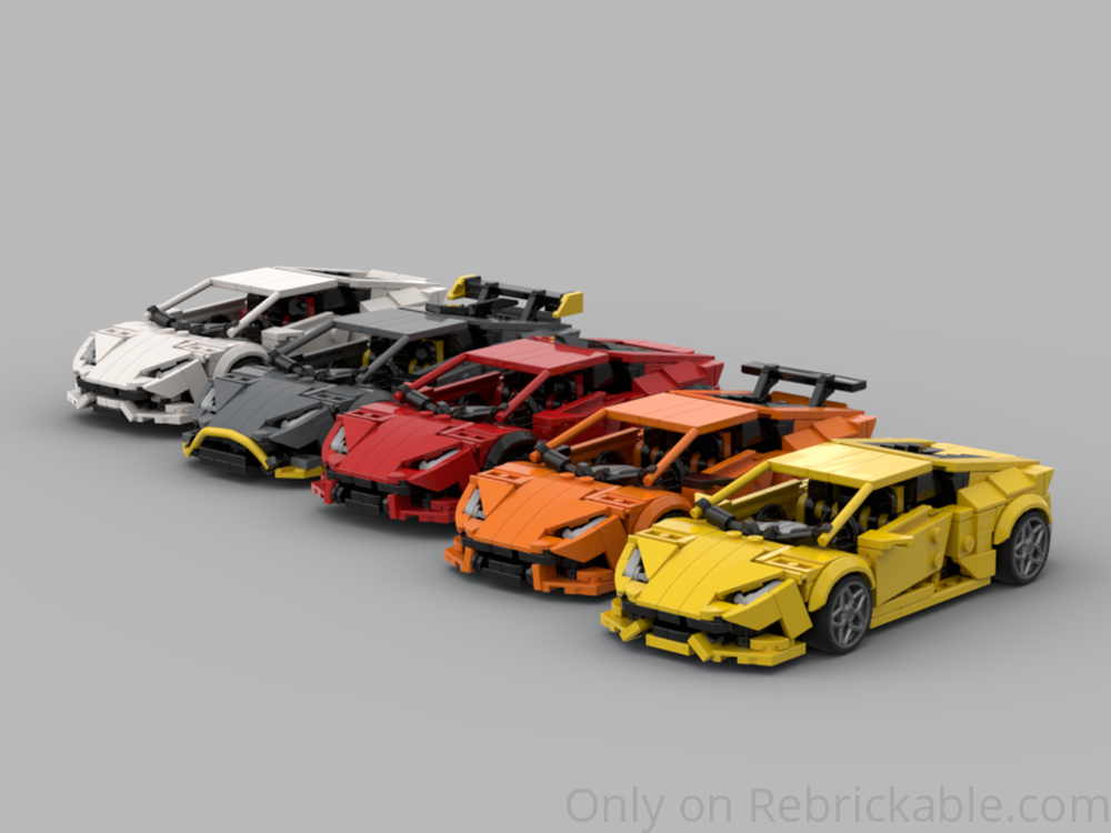 LEGO MOC-250167 Lamborghini Huracan 5in1- LP610-4, Performante, EVO ...